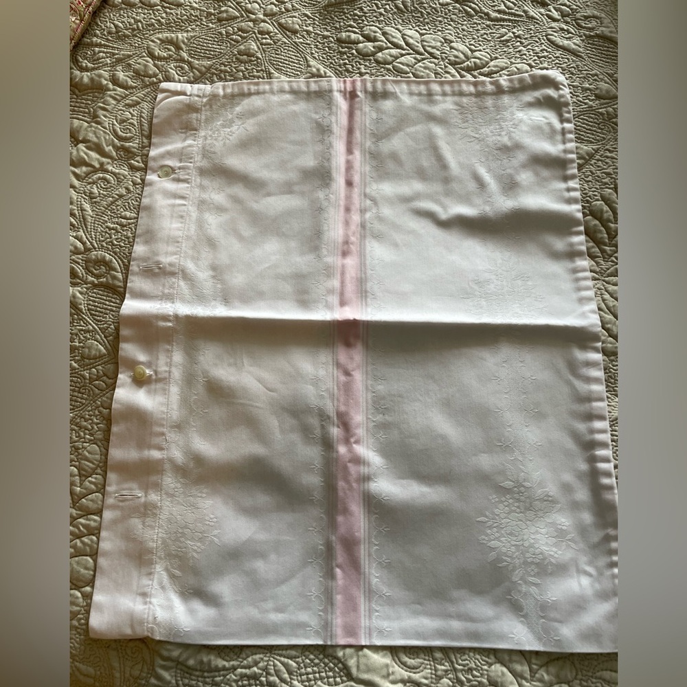 Beautiful antique European light pink cotton damask small down pillow case cover